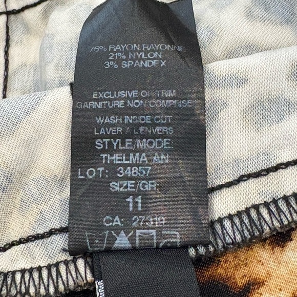 Leopard Print Leggings Colori Animal Print Leggings Made In Canada Size 11 - Picture 7 of 9